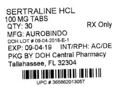 Label Image For 100mg (Sertraline HCl 100mg)